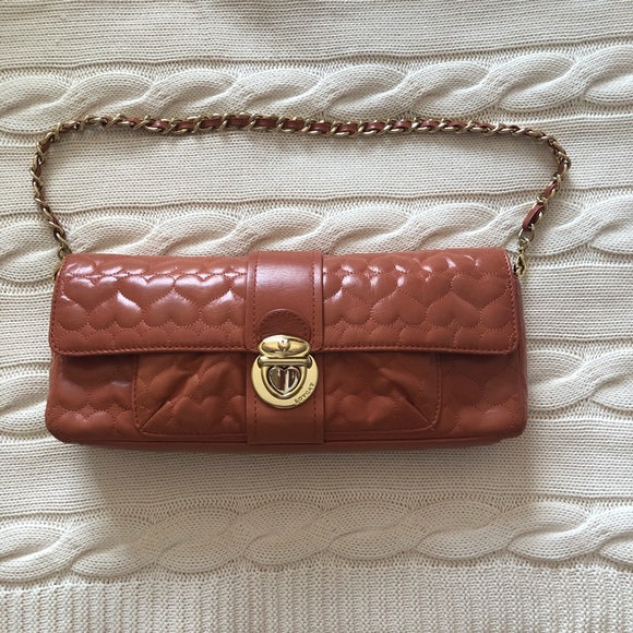 LOVCAT leather quilted hearts clutch/purse NWOT - Picture 2 of 7